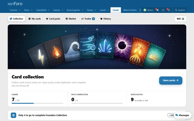 XenCard on the live demo board
